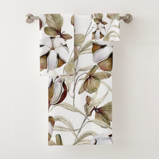 Elégante aquarelle fleurie décorative attirant l'o (En situation)