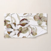 Elégante aquarelle fleurie décorative attirant l'o (Serviette à main)