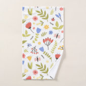 Elégante aquarelle fleurie décorative attirant l'o (Serviette à main)