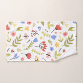 Elégante aquarelle fleurie décorative attirant l'o (Serviette à main)