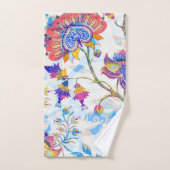 Elégante aquarelle fleurie décorative attirant l'o (Serviette à main)