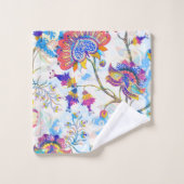 Elégante aquarelle fleurie décorative attirant l'o (Gant de toilette)