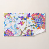 Elégante aquarelle fleurie décorative attirant l'o (Serviette à main)