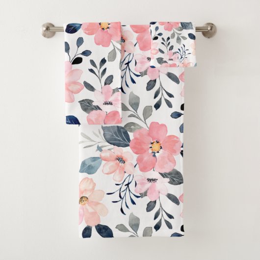 Elégante aquarelle fleurie décorative attirant l'o (En situation)