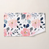 Elégante aquarelle fleurie décorative attirant l'o (Serviette à main)