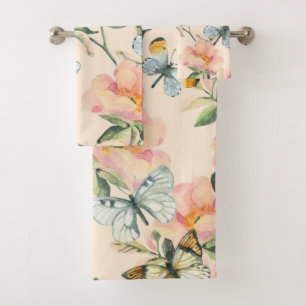 Elégante aquarelle fleurie décorative attirant l'o