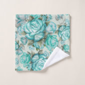 Elégante aquarelle fleurie décorative attirant l'o (Gant de toilette)