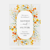 Elégante Aquarelle Fleurs sauvages BIENVENUE Maria (Recto)