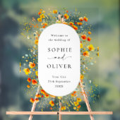 Elégante Aquarelle Fleurs sauvages BIENVENUE Maria (Neutre)