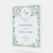 Elégante Aquarelle Fleurs sauvages BIENVENUE Maria (Angle)