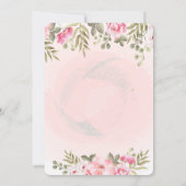 Elégante aquarelle Floral Baby shower Invitation (Dos)