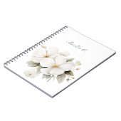 Elégante aquarelle Floral Carnet blanc (Côté gauche)