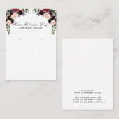 Elégante aquarelle Floral Elevage Carte d'affichag (Devant / Derrière)