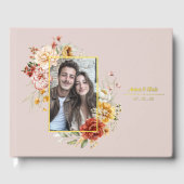 Elégante aquarelle Floral Mariage Photo Gold (Recto)