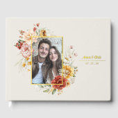 Elégante aquarelle Floral Mariage Photo Gold (Recto)