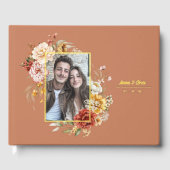 Elégante aquarelle Floral Mariage Photo Gold (Recto)