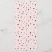 Elégante aquarelle Floral Menu Mariage (Dos)