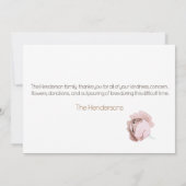 Elégante aquarelle Floral Merci funéraire (Dos)