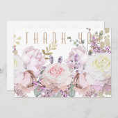 Elégante aquarelle Floral Merci funéraire (Devant / Derrière)