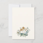 Elégante aquarelle Floral Wedding Carte RSVP (Dos)