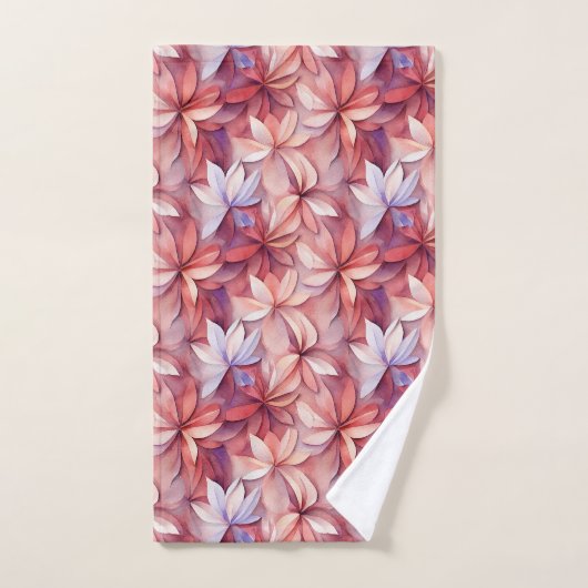 Elégante aquarelle florale (Serviette à main)