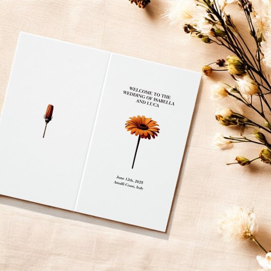 Elégante aquarelle Florale Bold Coucher de soleil