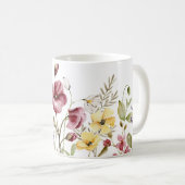 Elégante aquarelle florale - Mug artistique (Devant droit)