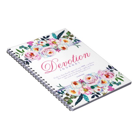 Elégante aquarelle florale nommée Journal de dévot (Côté Droit)