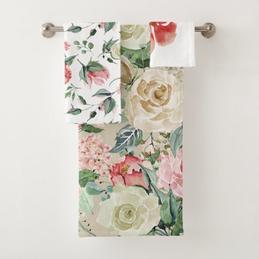 Elégante aquarelle florale Rose et crème (En situation)