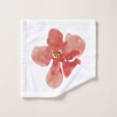 Elégante aquarelle florale Rose et crème (Gant de toilette)