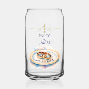 Elégante aquarelle Golden Rose Mariage Cercles