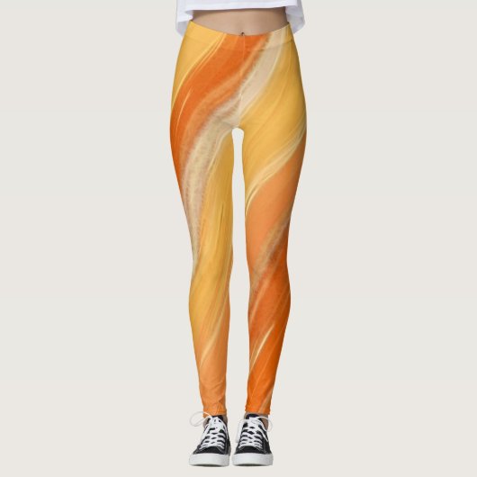 Elégante aquarelle Happy Halloween Leggings (Devant)