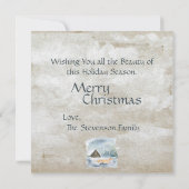 Elégante aquarelle Joyeuse carte de Noël (Dos)