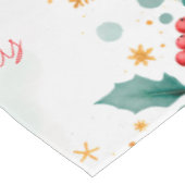 Elégante aquarelle Joyeuse nappe de Noël (Angle)