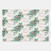 Elégante aquarelle Joyeux papier d'enveloppement d (Devant 3)