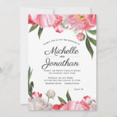 Elégante aquarelle Juive Floral Invitation (Devant)