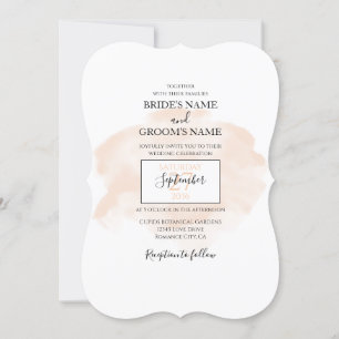 Elégante aquarelle mariage invitations