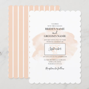 Elégante aquarelle mariage invitations