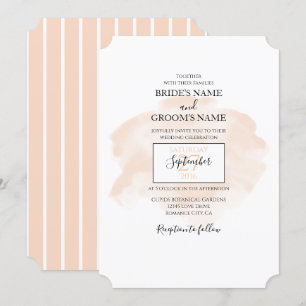 Elégante aquarelle mariage invitations