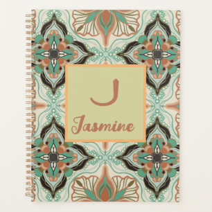 Elégante aquarelle marocaine vert Floral