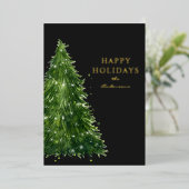 élégante aquarelle minimale Noël arbres vacances (Debout devant)