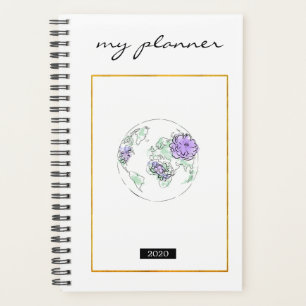 Elégante aquarelle moderne chic Lavender Globe