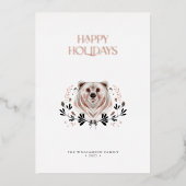 Elégante aquarelle moderne Joyeux vacances non pho (Recto)