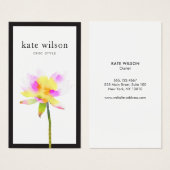 Elégante aquarelle moderne Lotus Flower (Devant & derrière)