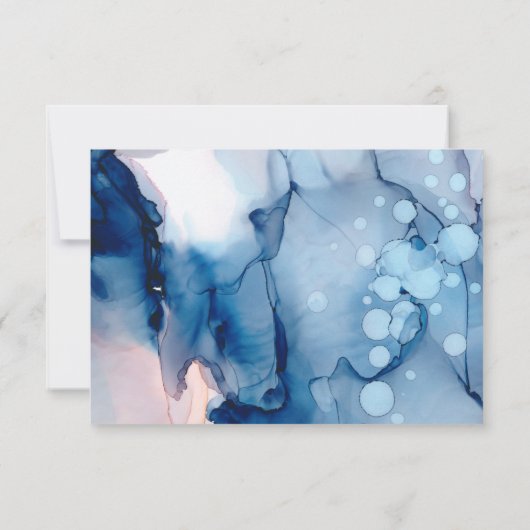 *~* Elégante aquarelle moderne Mariage RSVP (Dos)