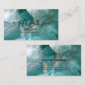 Elégante Aquarelle moderne Turquoise et réduction (Devant / Derrière)