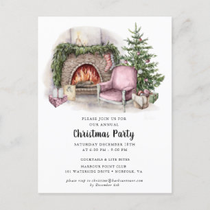Elégante aquarelle Noël Fête Invitation