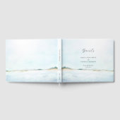 Elégante aquarelle Ocean Beach Mariage Livre d'or (Complet)