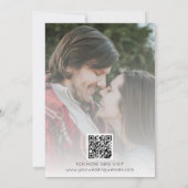 Elégante aquarelle Olive Mariage Photo Invitation (Dos)