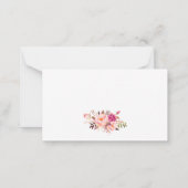 Elégante Aquarelle Or Rose Floral Carte Cadeau (Dos)